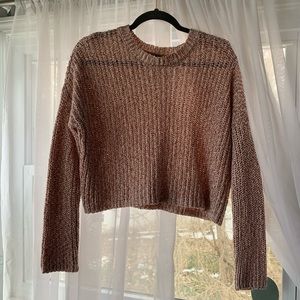 cozy pink knit sweater